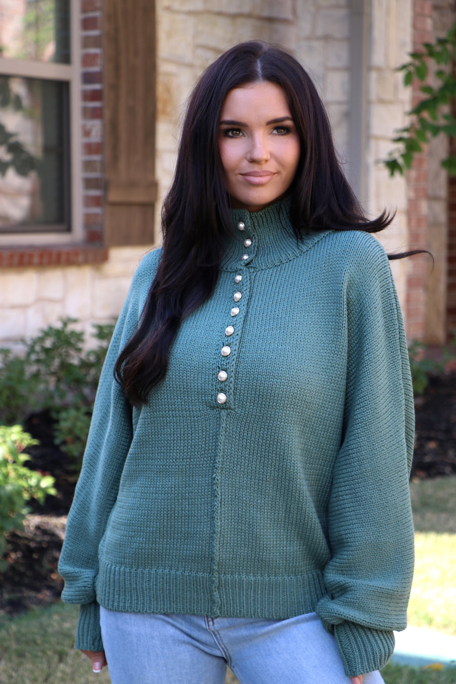 Phoebe Pearl Button Sweater